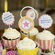 Vintage Carnival Circus Party Printables Collection - Pink Yellow